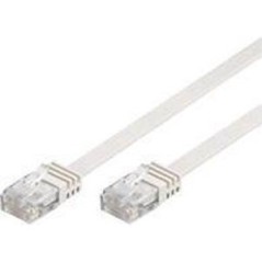 Goobay RJ45 CAT6 Flat U/UTP CU 15m White - High-Speed Ethernet Cable for Reliable Connectivity